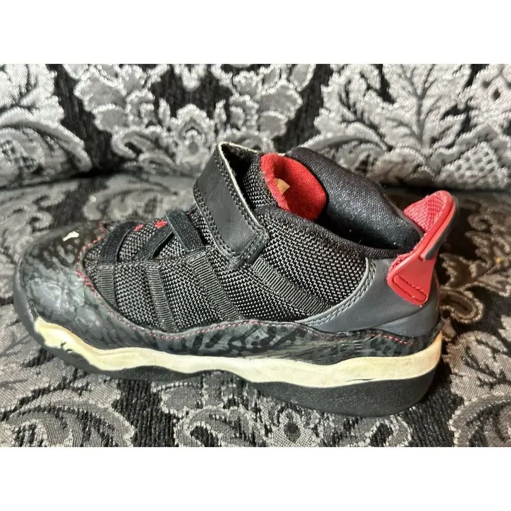 NIKE AIR JORDAN 6 RINGS Baby Toddler Shoes Size‎ 9C Black Red White MJ School